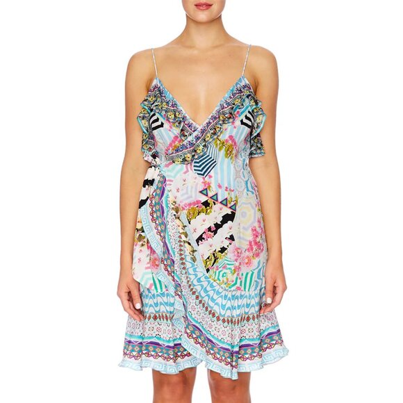 Camilla Under My Wrap Dress With Frill Small b69 - Picture 7 of 11